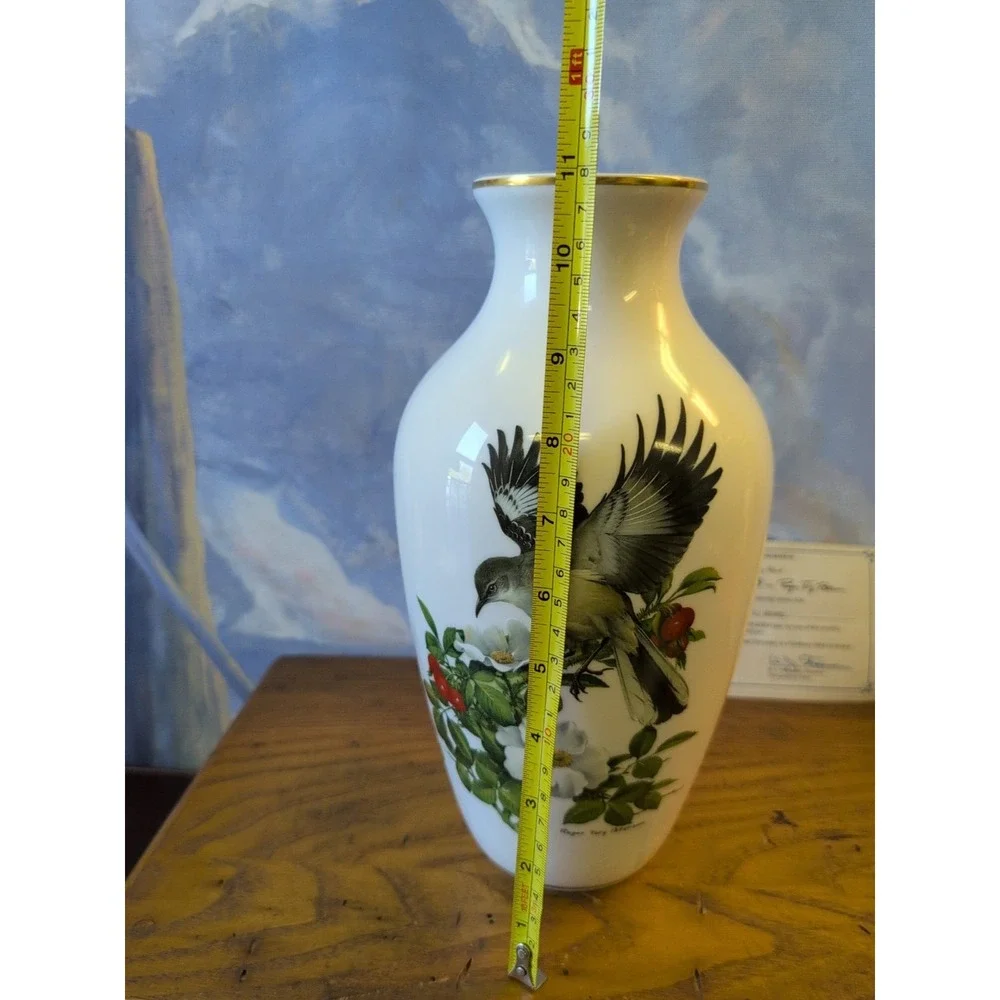 Kaiser Vintage Porcelain Mocking Bird By Roger Tory Peterson For Danbury Mint